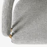 Mia 24" Modern Gold Chenille Counter Stool with Arms (1-piece)