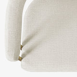 Mia 24" Modern Gold Chenille Counter Stool with Arms (1-piece)