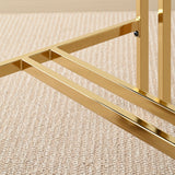 Mia 24" Modern Gold Chenille Counter Stool with Arms (1-piece)