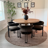 Mia Velvet Dining Chair with Arms (Set of 4)
