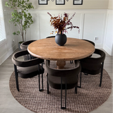 Mia Velvet Dining Chair with Arms (Set of 6)
