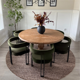 Mia Velvet Dining Chair with Arms (Set of 4)