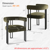 Mia Velvet Dining Chair with Arms (Set of 4)
