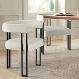 Mia Velvet Dining Chair with Arms (Set of 2)