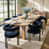 Mia Velvet Dining Chair with Arms (Set of 8)