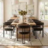 Mia Velvet Dining Chair with Arms (Set of 8)