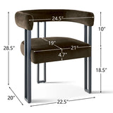 Mia Velvet Dining Chair with Arms (Set of 6)