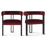 Mia Velvet Dining Chair with Arms (Set of 8)