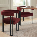 Mia Velvet Dining Chair with Arms (Set of 8)