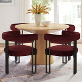 Mia Velvet Dining Chair with Arms (Set of 8)