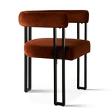 Mia Velvet Dining Chair with Arms (Set of 6)