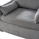 Miles Slipcovered Armchair with Large Ottoman