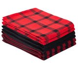 Red and Black Kitchen Towels