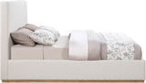 Monaco Contemporary Bed with Solid Wood Frame and Elegant Boucle Fabric for Modern Bedrooms