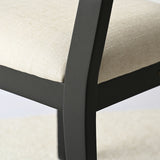 Monica Rattan Solid Wood Upholstered Dining Chair (Set of 6)