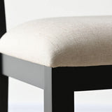 Monica Rattan Solid Wood Upholstered Dining Chair (Set of 4)