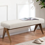 Morgan Mid-Century 47" Upholstered Rectangular Bench
