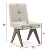 Morgan Mid Century Modern Upholstered Dining Chair (Set of 2)