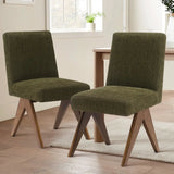 Morgan Mid Century Modern Upholstered Dining Chair (Set of 2)