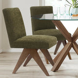 Morgan Mid Century Modern Upholstered Dining Chair (Set of 2)