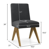 Morgan Mid-Century Upholstered Dining Chair (Set of 2)