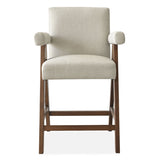 Morgan Upholstered Counter Stool with Arms (1-Piece)