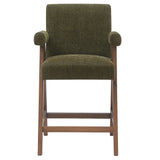 Morgan Upholstered Counter Stool with Arms (1-Piece)