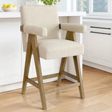 Morgan Upholstered Counter Stool with Arms (1-Piece)