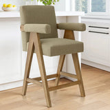 Morgan Upholstered Counter Stool with Arms (Set of 3)