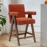 Morgan Upholstered Counter Stool with Arms (1-Piece)