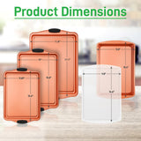 5 Pcs. Professional Home Kitchen Bake Pan Set - Commercial Grade Restaurant Quality Metal Bakeware, Pfoa, Pfos, Ptfe Free
