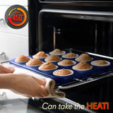 Kitchen Oven Baking Pans - Carbon Steel, Non-Stick Blue Diamond Coating Inside & Outside Bake Tray Sheet Bakeware Set (6-Pieces)