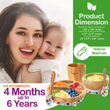 Stars Bamboo Dinnerware Set With Silicone Suction For Kids