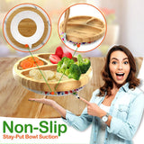 Stars Bamboo Dinnerware Set With Silicone Suction For Kids