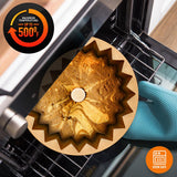 Extra Thick Cast Aluminum French Wreath Fluted Cake Pan Baking Pan, 2 Layers Non-Stick Coating For Easy Release, Baking Supplies