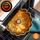 Extra Thick Cast Aluminum Marquise Fluted Cake Pan Baking Pan, 2 Layers Non-Stick Coating For Easy Release, Baking Supplies