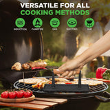 Cast Iron Grill Press - Heavy-Duty Bacon Grill Press With Silicone Handle