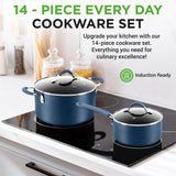 Kitchenware Pots & Pans Set – High-Qualified Basic Kitchen Cookware Set, Non-Stick (14-Piece Set)