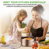 Kitchenware Pots & Pans Set – High Qualified Basic Kitchen Cookware Set, Non-Stick (14-Piece Set)