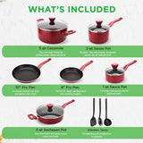 Kitchenware Pots & Pans - Stylish Kitchen Cookware Set, Non-Stick (13-Piece Set)