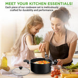 Kitchenware Pots & Pans - Stylish Kitchen Cookware Set, Non-Stick (13-Piece Set)