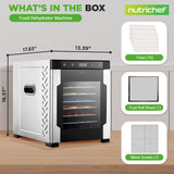 10 Shelf Stainless Steel Trays With Digital Timer And Temperature Control, 900 Watts
