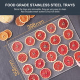 16 Shelf Stainless Steel Trays With Digital Timer And Temperature Control, 1500 Watts