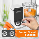 Multifunction Food Processor - Ultra Quiet Powerful Motor, Includes 6 Attachment Blades, Up To 2L Capacity