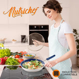 8'' Small Fry Pan - Non-Stick Pan With Silicone Handle, Ceramic Coating Inside