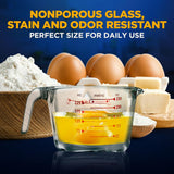 250 Ml. High Borosilicate Glass Measuring Cup With Customized Decal Scale