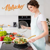 10'' Medium Fry Pan - Non-Stick Pan With Silicone Handle, Interior Non-Stick Ceramic Coating And Polyester Coating Outside