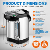 4L Digital Hot Water Dispenser - Instant Water Boiler / Water Heater, Auto Dispense Safety Lock, (4.227 Quarts)