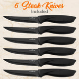 17-Piece Kitchen Precision Knives Set - Versatile Stainless Steel Knife Set With Blockstand , Ideal For Cutting, Slicing, Chopping, And Dicing