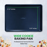 Non-Stick Mega Bake Pan - Stylish Metallic Coating, Dishwasher Safe And Pfoa, Pfos, Ptfe Free